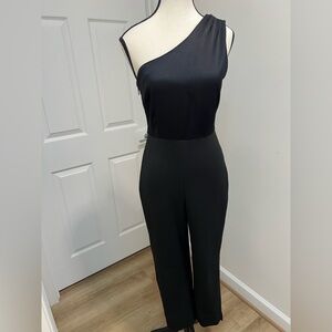 Ted Baker One Shoulder Black Jumpsuit Size 1 New With Tags $375 Retail